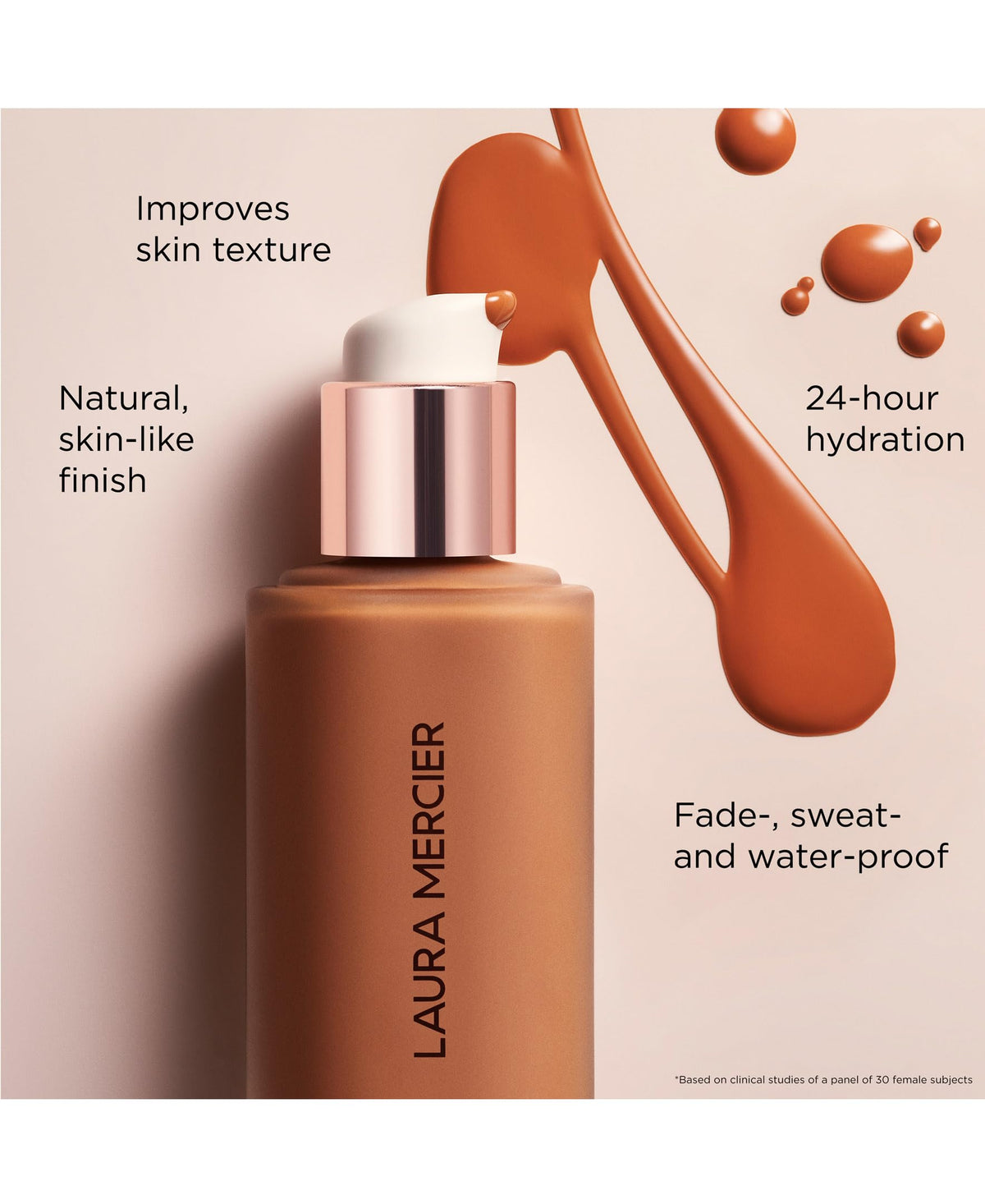 Laura Mercier Real Flawless Liquid Foundation 0N1 Silk with applicator
