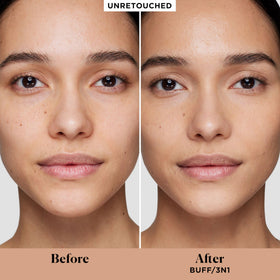 Laura Mercier Real Flawless Liquid Foundation 3N1 Buff texture on skin