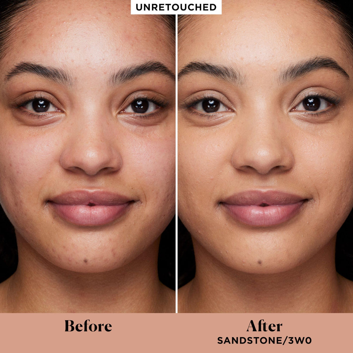 Laura Mercier Real Flawless Liquid Foundation 3W0 Sandstone swatch on skin