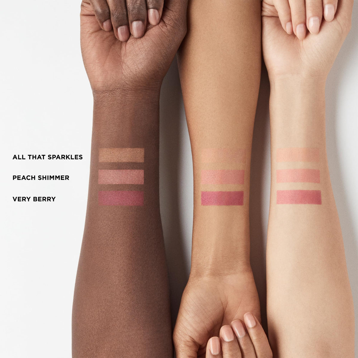Laura Mercier RoseGlow Blush Color Infusion Peach Shimmer applied on skin