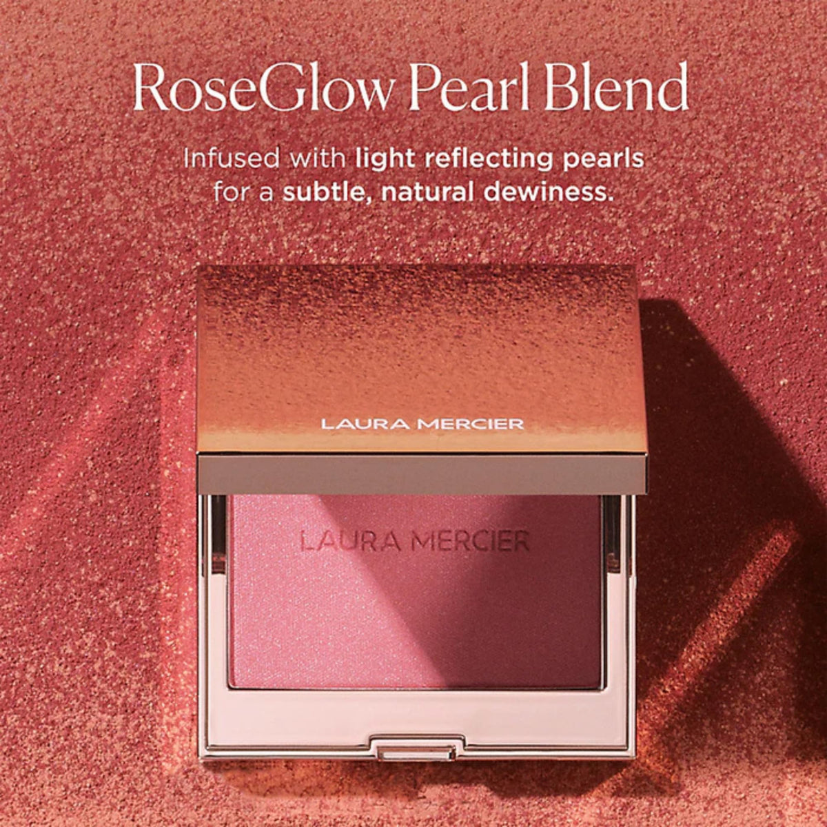 Laura Mercier RoseGlow Blush Color Infusion Peach Shimmer with brush
