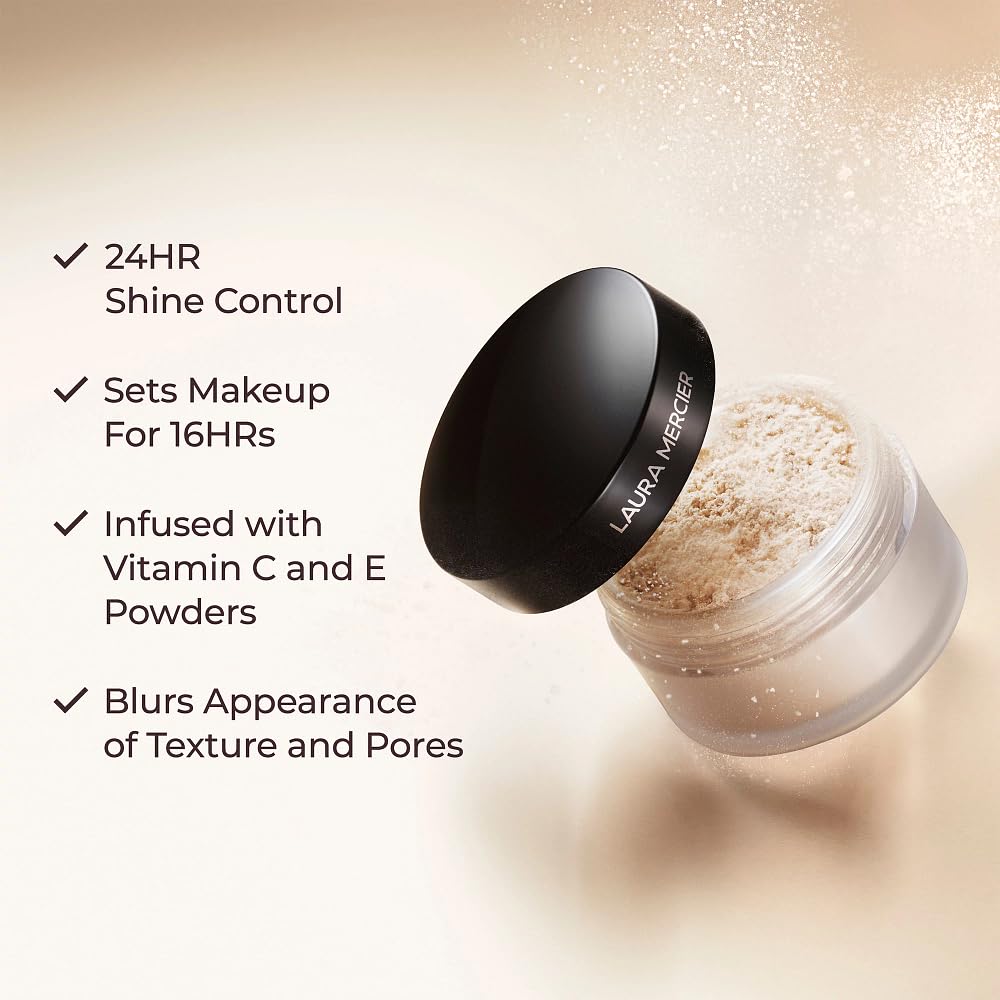 Laura Mercier Translucent Loose Setting Powder in application on skin