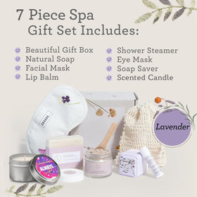 Lavender natural soap bar included in Lizush Spa Gift Set