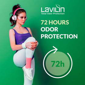 Lavilin Natural Deodorant back view with ingredients