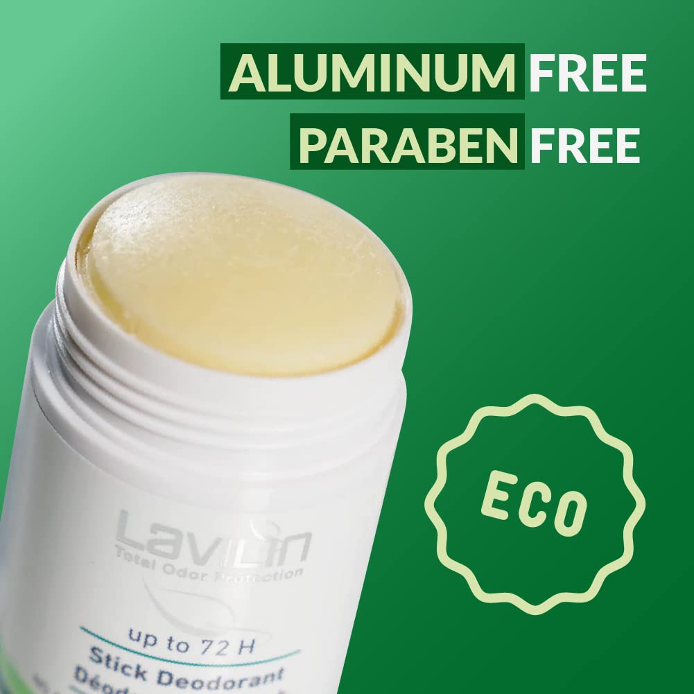 Lavilin Natural Deodorant side view showing stick