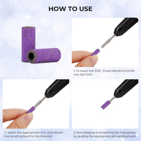 Lavinda Nail Drill Bits in use on nails