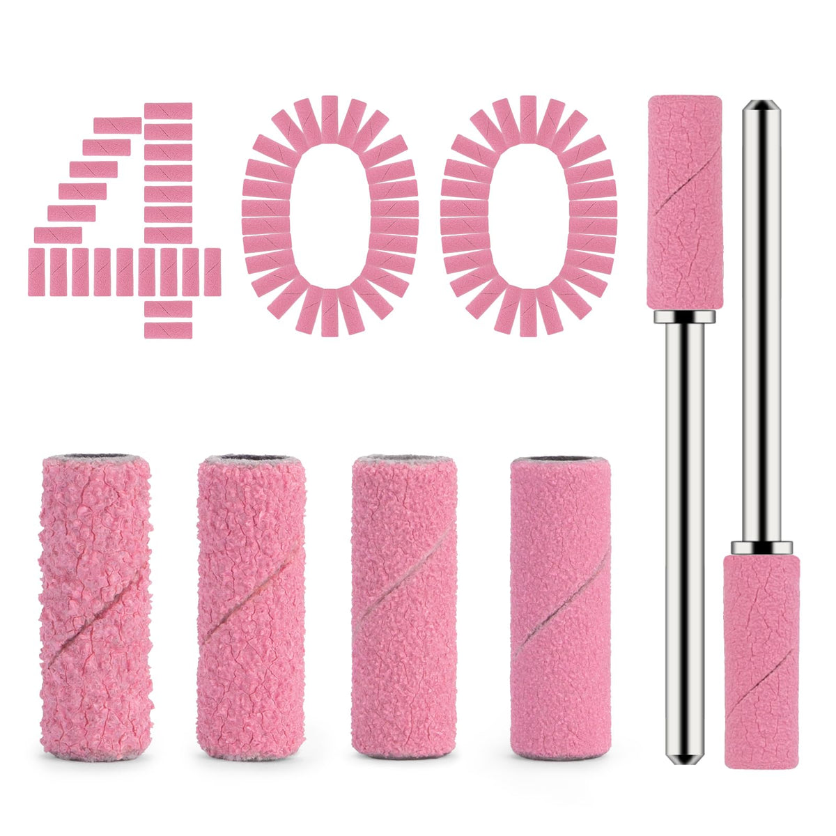 Lavinda Nail Drill Bits Set 400 pieces with various grit options