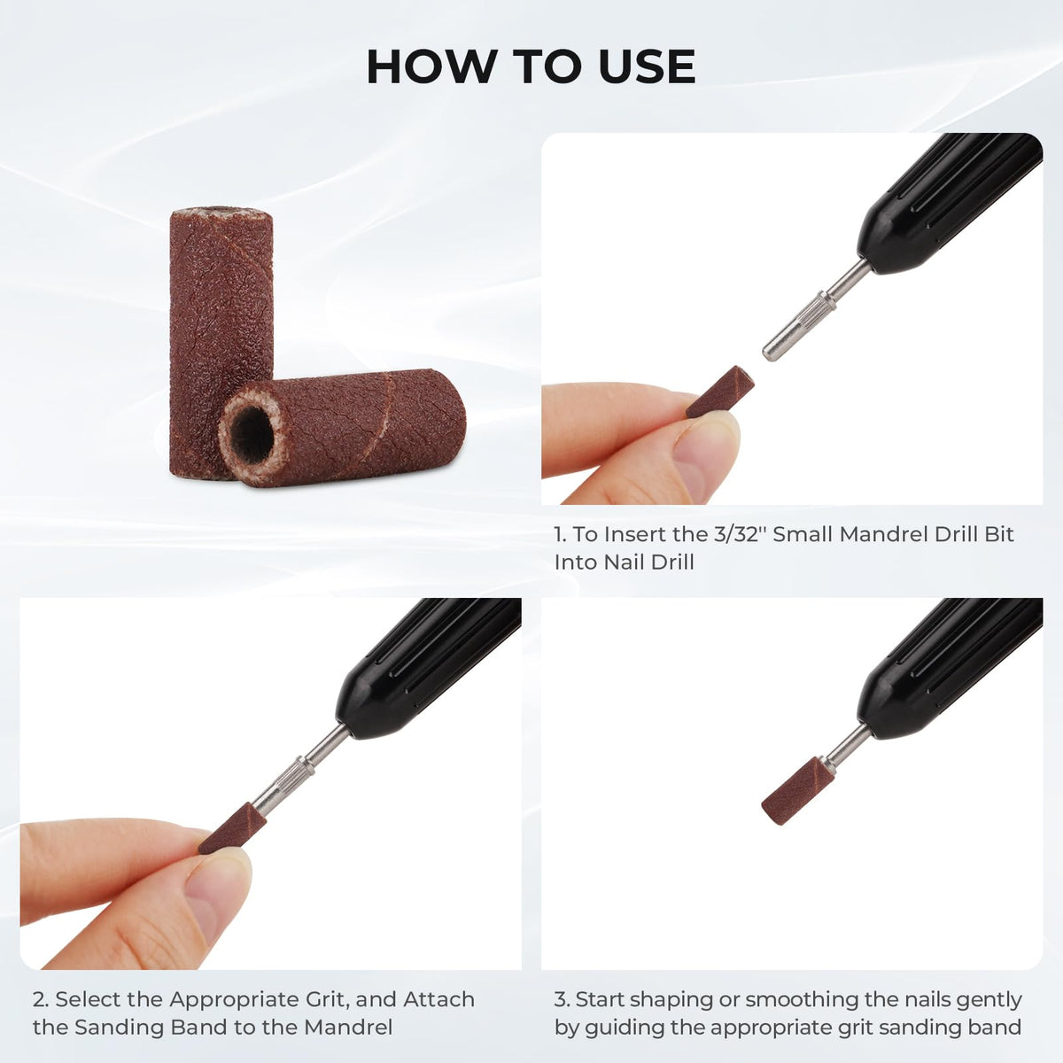 Lavinda Small Sanding Bands 240 grit for nail polishing
