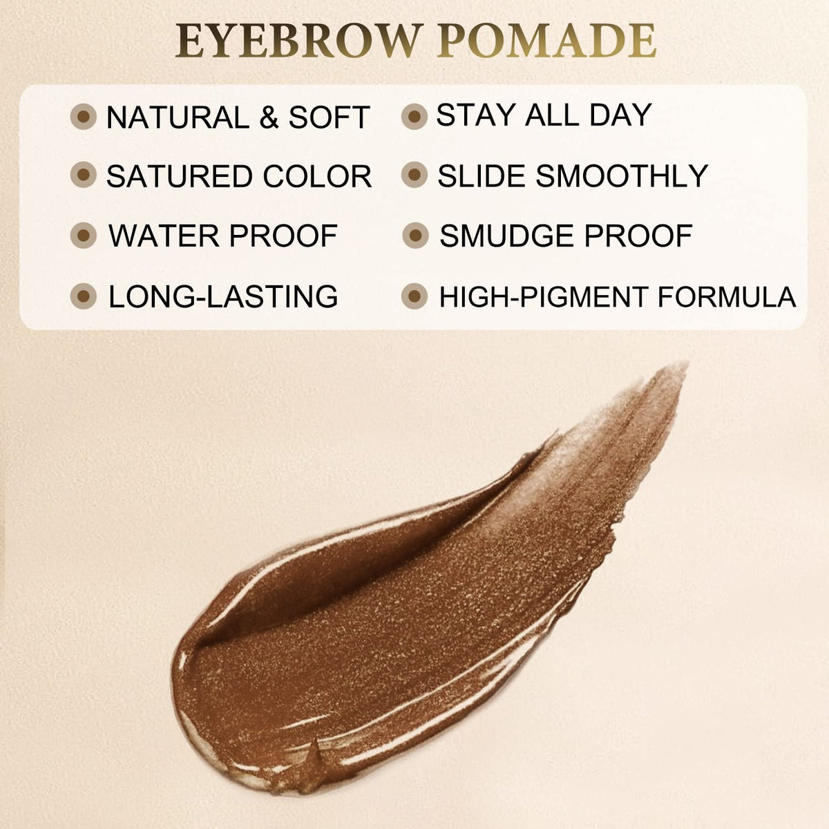 LAVONE brow pencil in dark brown with retractable tip