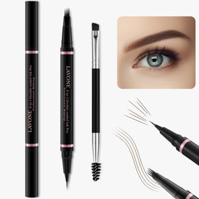 LAVONE dual-ended eyebrow brush included in the kit