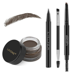 LAVONE Eyebrow Kit featuring brow pencil, pomade, and eyeliner