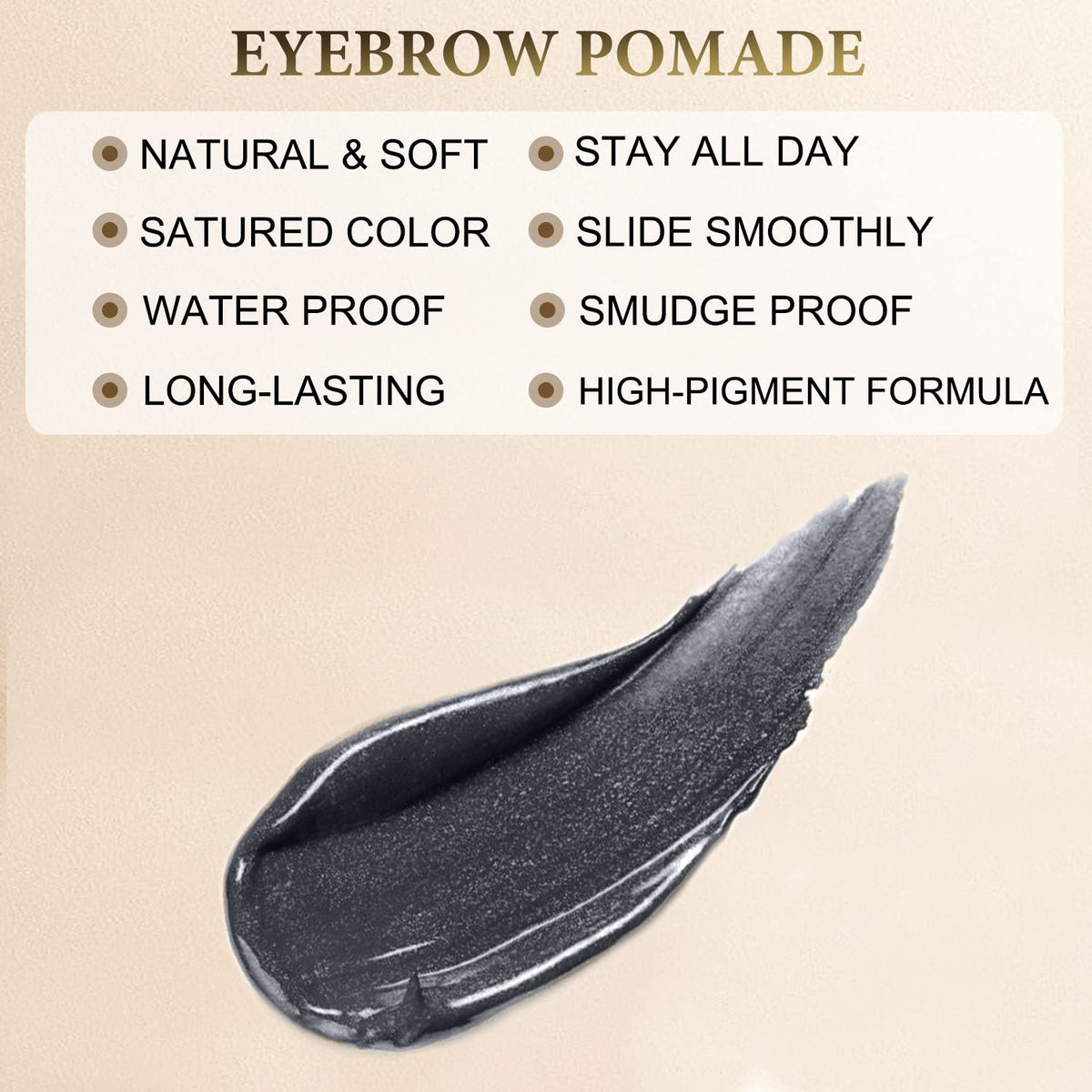 LAVONE Eyebrow Pomade dark black in jar
