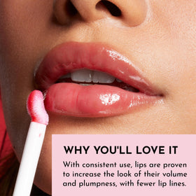 Lawless Forget the Filler Lip Plumping Gloss Cherry Vanilla in lifestyle setting