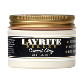 Layrite Deluxe Cement Clay 70g front view with clean matte finish