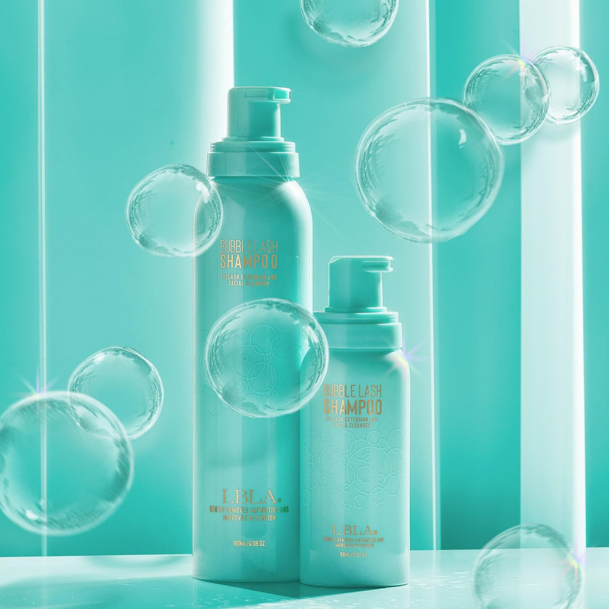 LBLA Bubble Lash Shampoo travel size bottle