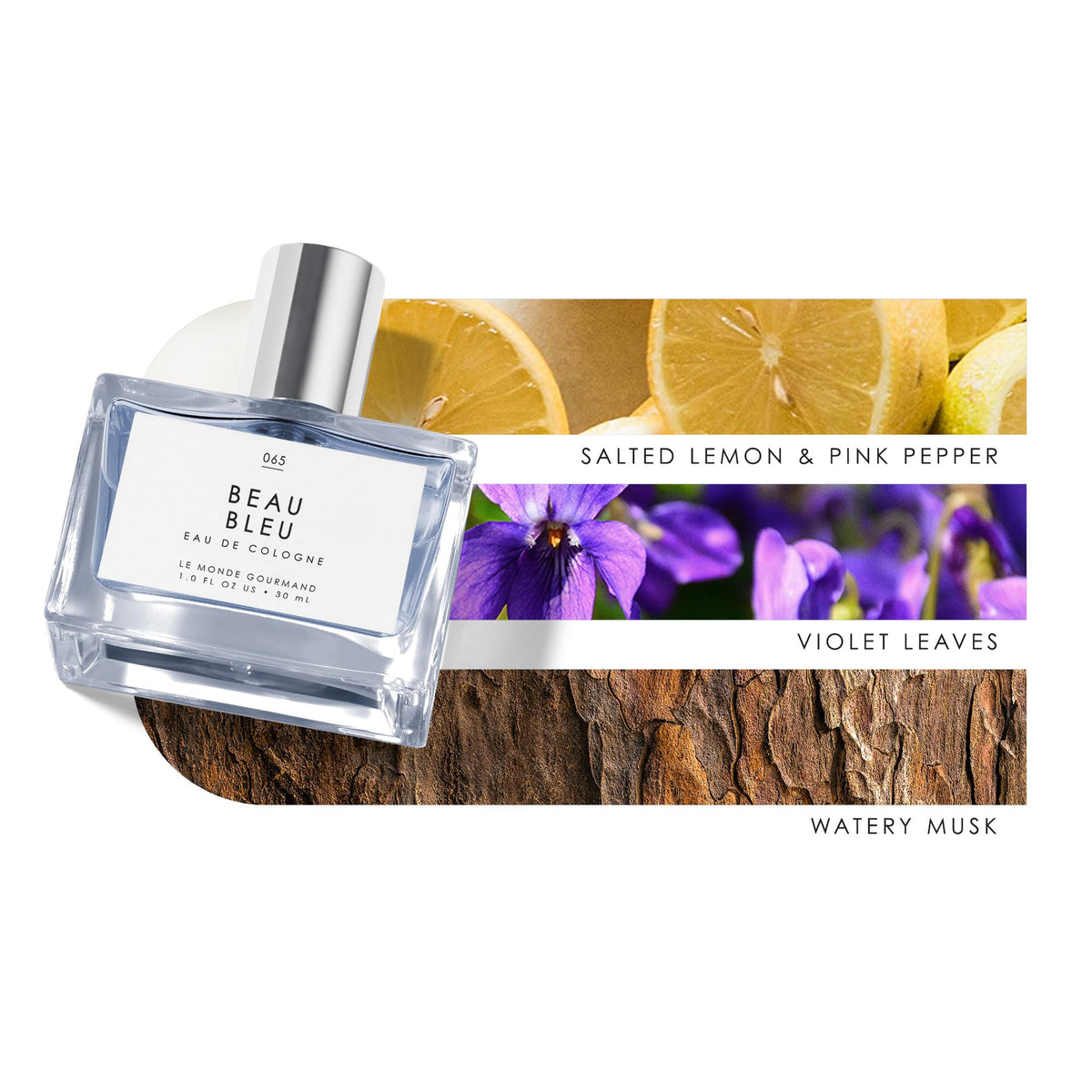 Le Monde Gourmand Beau Bleu Eau de Cologne 30ml with packaging