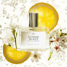 Le Monde Gourmand Citron Glacé Eau de Parfum on a vanity table