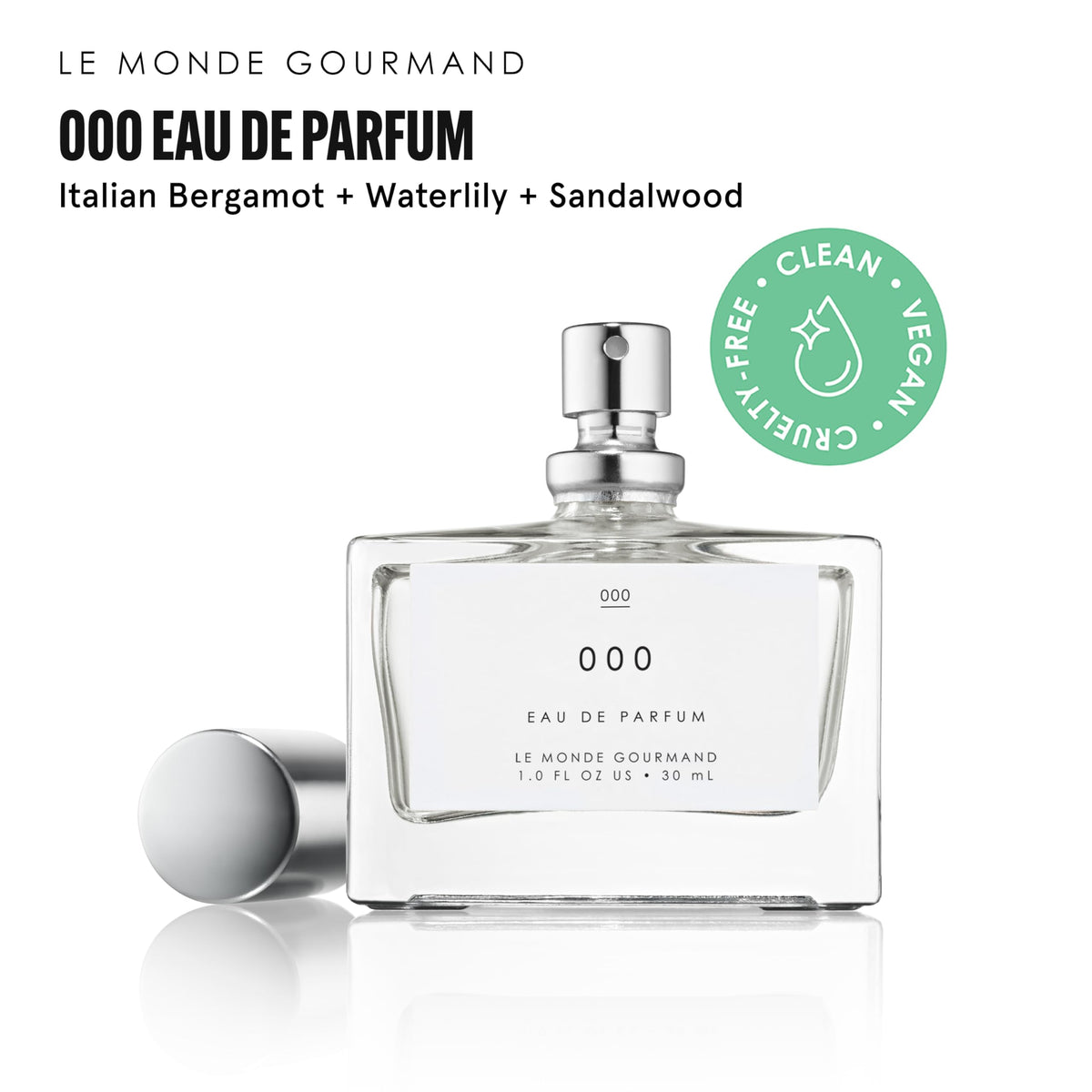 Le Monde Gourmand Eau de Parfum 000 30ml with floral background