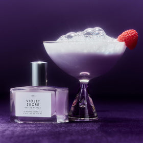 Le Monde Gourmand Violet Sucré packaging with ingredients list