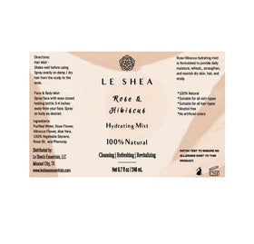 LE SHEA Hibiscus & Rose Water Spray 8.7 oz alongside skincare products