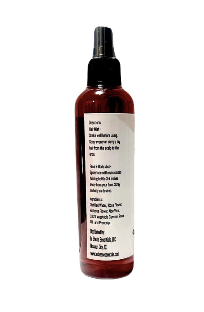 LE SHEA Hibiscus & Rose Water Spray 8.7 oz with mist nozzle