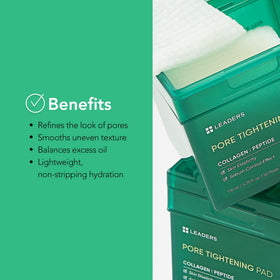 LEADERS Pore Tightening Toner Pad open container showing pads