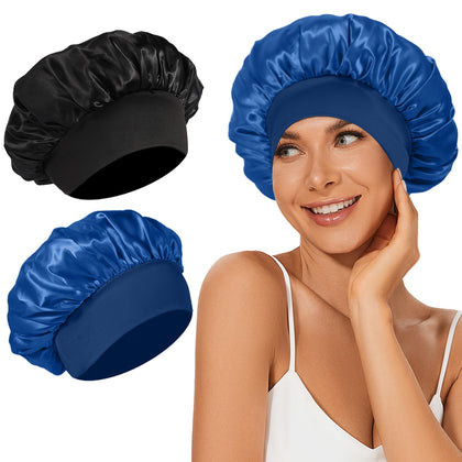 LEADUWAY Satin Bonnet front view, adjustable drawstring