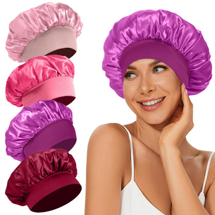 LEADUWAY Silk Bonnet Set in various colours, front view