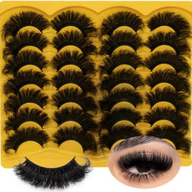 LEAFMOON 20mm Fluffy Cat Eye Mink Lashes close-up