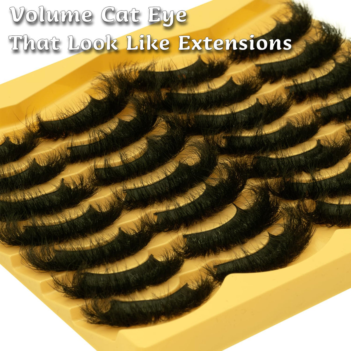 LEAFMOON 20mm Fluffy Cat Eye Mink Lashes detailed view