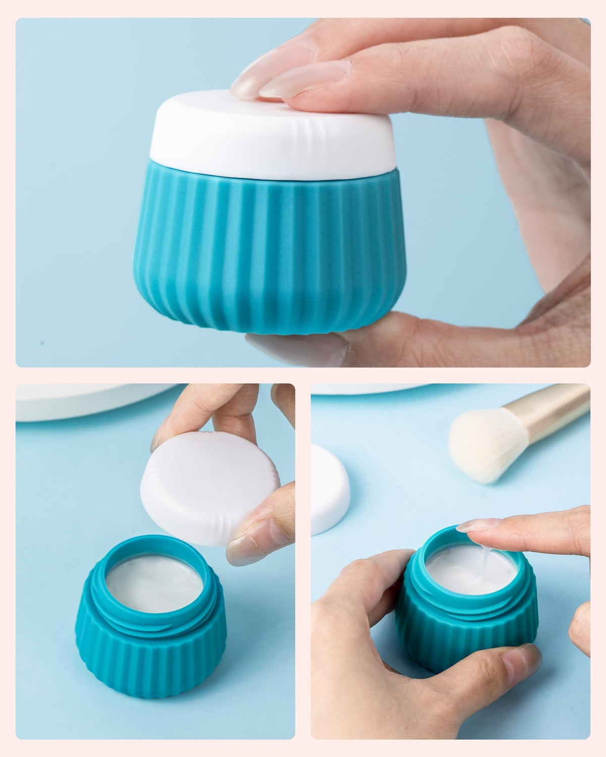 Leak-proof silicone jar with a secure seal