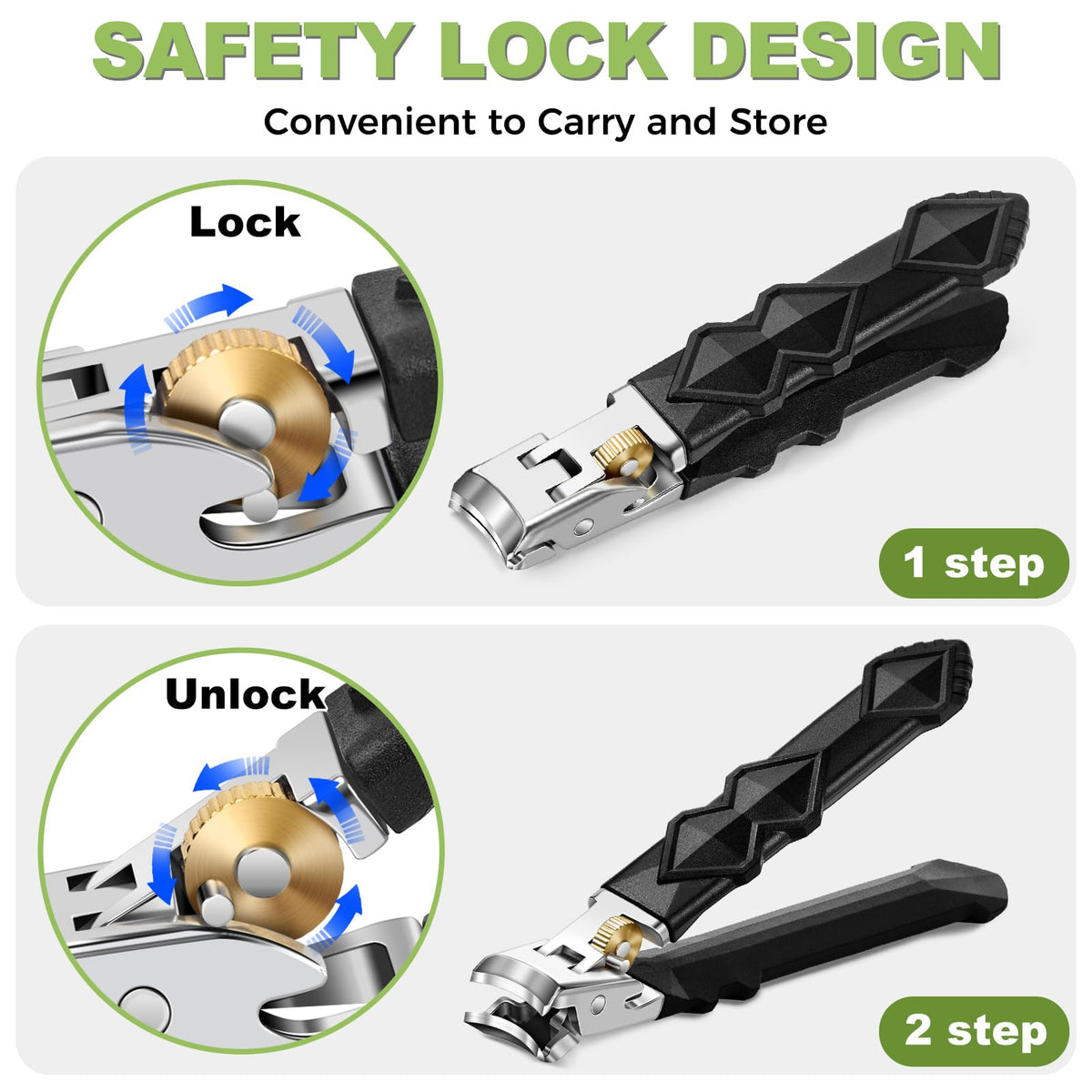 Leather case holding the HANDWENG Toenail Clippers Set