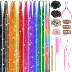 LEDIZE Hair Tinsel Kit with 18 colours and tools