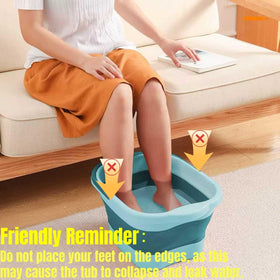 Leemeimei Collapsible Foot Bath folded for storage
