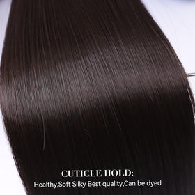 LEEONS Brown Black Clip-in Hair Extensions packaging