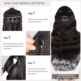 LEEONS Clip in Hair Extensions displayed on a flat surface