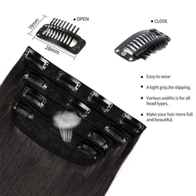 LEEONS Clip In Hair Extensions displayed on a mannequin