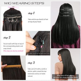 LEEONS Clip In Hair Extensions in a hair care setting