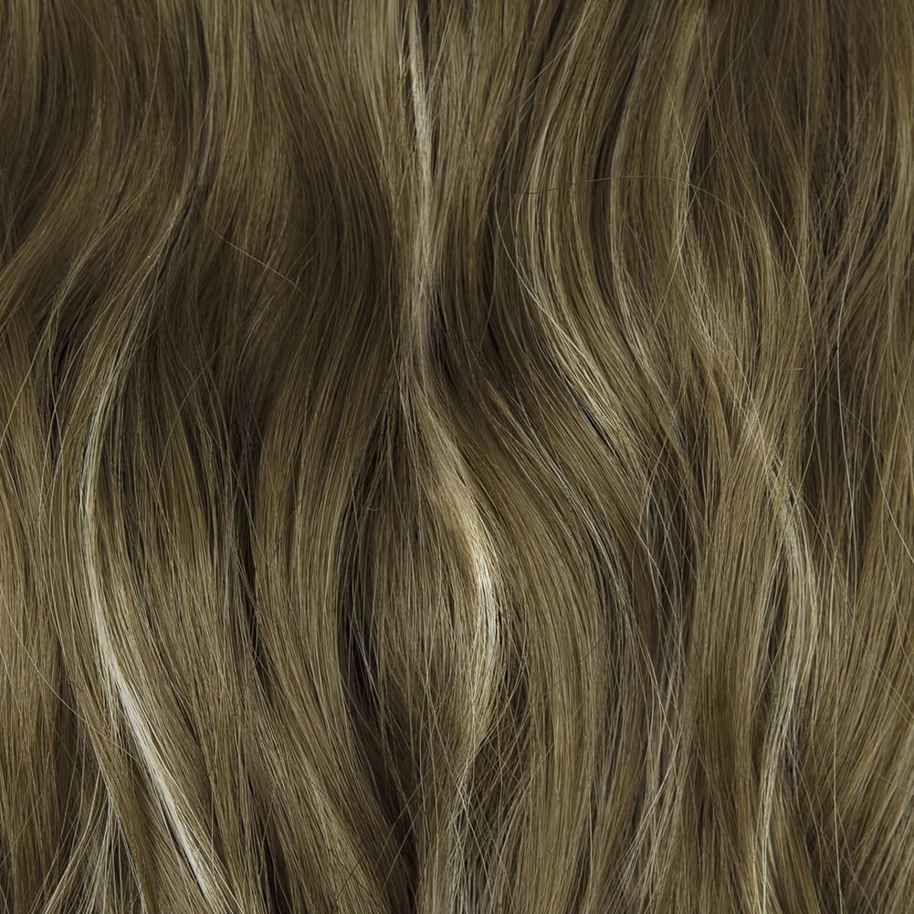 LEEONS Clip in Hair Extensions showing colour blend