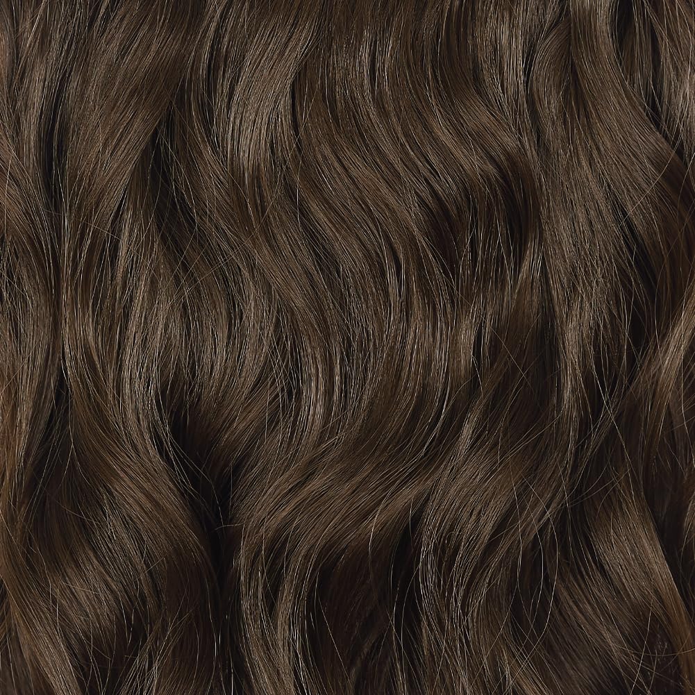 LEEONS Double Weft Synthetic Hair Extensions showing natural wave