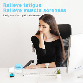Leeshine Ice Roller being used on face for cooling massage