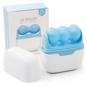 Leeshine Ice Roller front view with blue handle