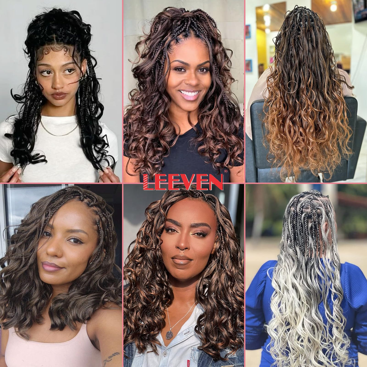Leeven Pre Looped Curly Crochet Hair 12 Inch in lifestyle setting