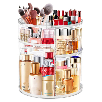 LeeWent 360 Acrylic Rotation Makeup Organizer front view