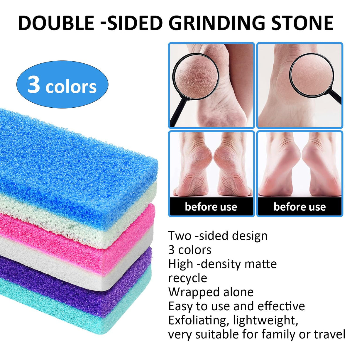 LEIFIRE pumice stone showing medium side for gentle exfoliation