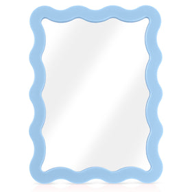 Leinuosen 5x7 magnetic locker mirror front view with scalloped edges