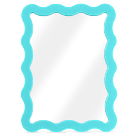 Leinuosen 5x7 Magnetic Locker Mirror front view with scalloped edges