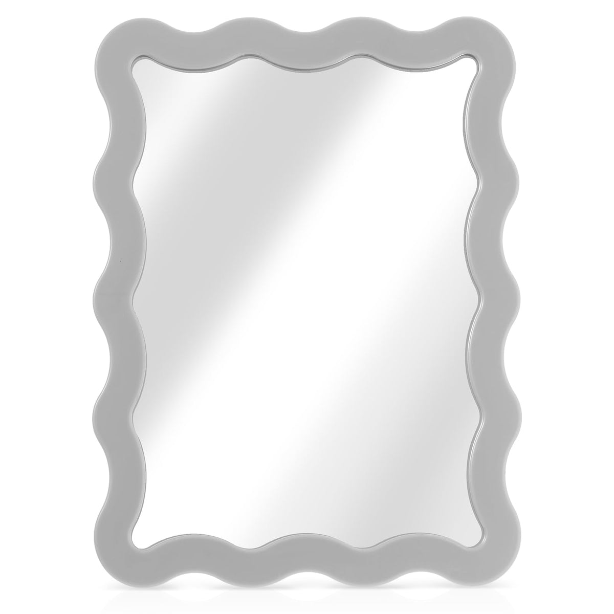 Leinuosen 5x7 Magnetic Locker Mirror front view with scalloped edges