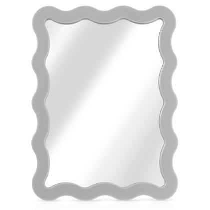 Leinuosen 5x7 Magnetic Locker Mirror front view with scalloped edges