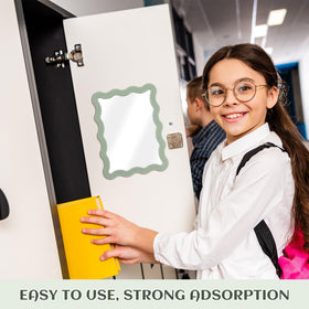 Leinuosen locker mirror with rounded corners